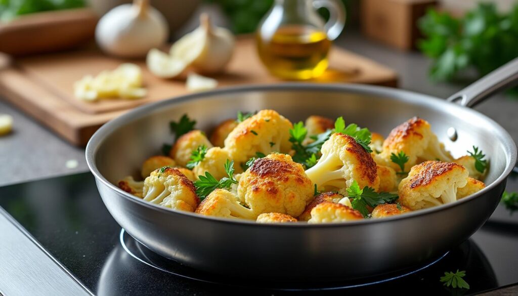 découvrez comment cuisiner le chou-fleur à la poêle pour une préparation rapide et pleine de saveurs. une astuce simple pour un plat sain et gourmand en un rien de temps.