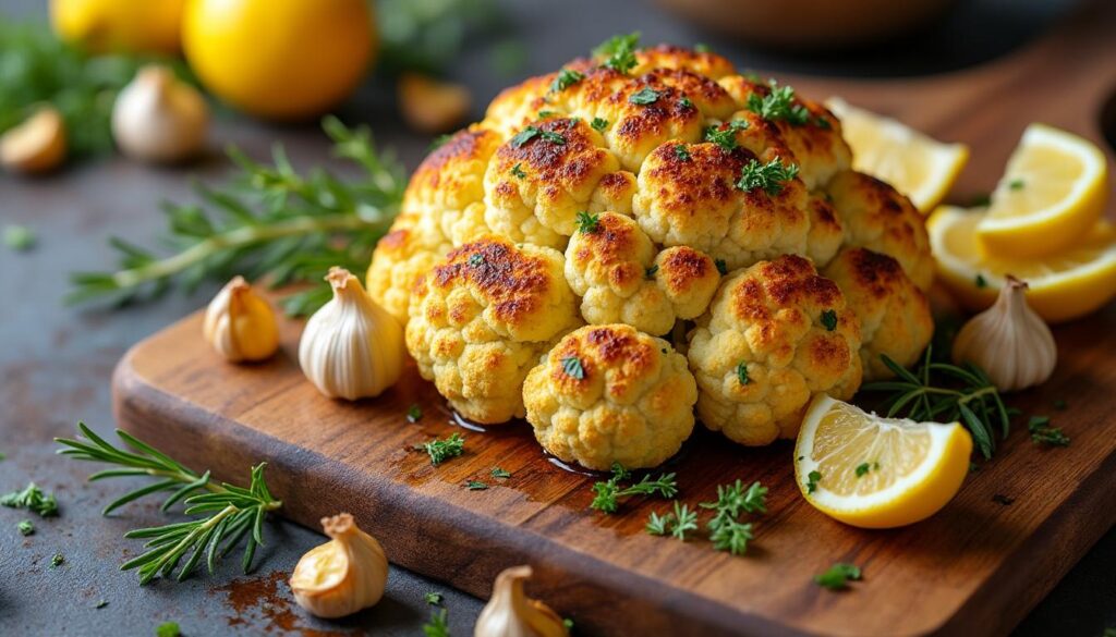 découvrez notre recette simple de chou-fleur au four pour un plat savoureux et croustillant, parfait pour un repas healthy et gourmand.