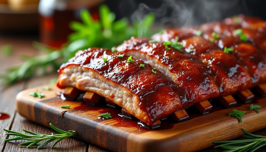 découvrez une recette facile de travers de porc au four pour une viande tendre et pleine de saveurs, idéale pour un repas convivial.