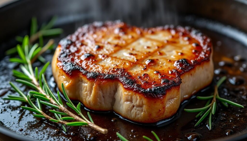 découvrez la cuisson parfaite de la côte de porc à la poêle pour une viande tendre et savoureuse à chaque bouchée. astuces et conseils faciles pour réussir votre plat.