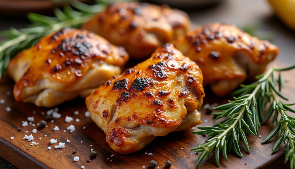 découvrez nos astuces incontournables pour réussir vos cuisses de poulet au four avec une peau délicieusement croustillante et une chair tendre et juteuse à chaque cuisson.