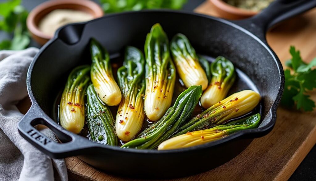 découvrez la recette simple et rapide des endives braisées à la poêle, un plat savoureux et léger parfait pour un repas équilibré.