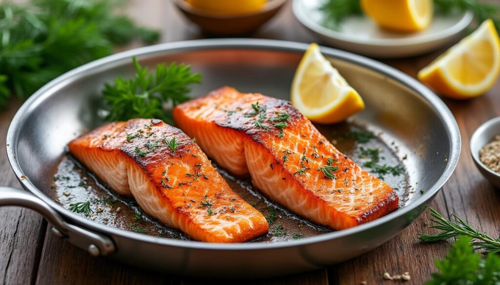 découvrez nos astuces pour réussir un saumon à la poêle à la cuisson parfaite, croustillante à l'extérieur et fondante à l'intérieur, pour un plat savoureux et gourmand.
