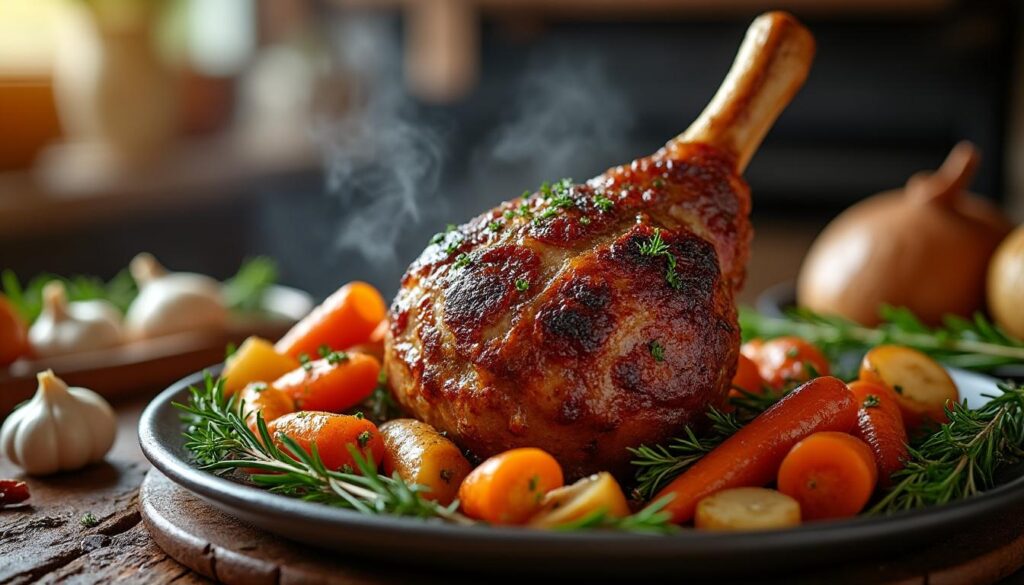 découvrez la recette de la souris d'agneau au four, cuite lentement pour une viande fondante et riche en saveurs. parfaite pour un repas gourmand et convivial.