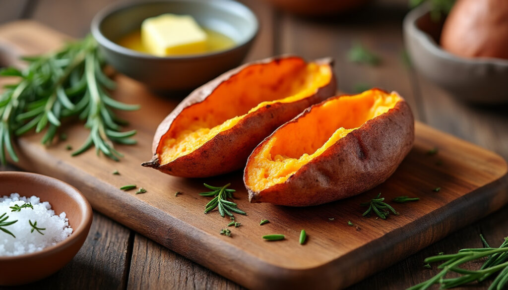 découvrez l'astuce simple pour une patate douce au four parfaitement fondante à l'intérieur et croustillante à l'extérieur. une recette facile et savoureuse pour régaler toute la famille.