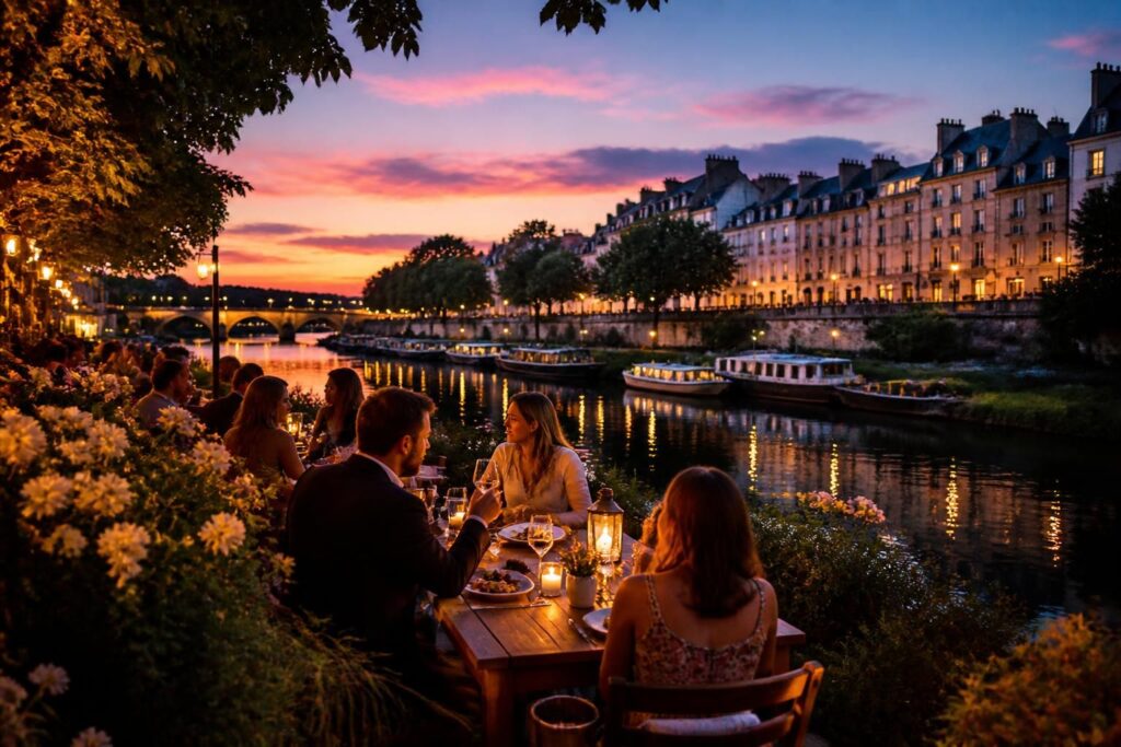 découvrez les meilleures terrasses d'angers pour un dîner inoubliable au bord de la maine, alliant cadre agréable et cuisine savoureuse.